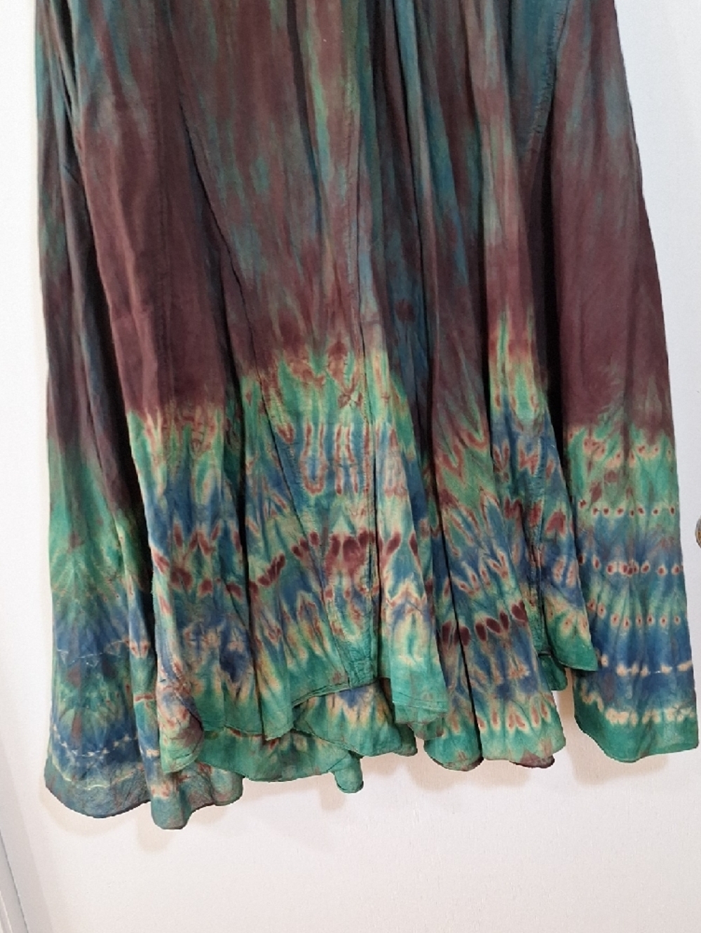 Solitaire Convertible Dress Skirt 1X 16 / 18 Plus Long Skirt Tie Dye - Picture 5 of 13